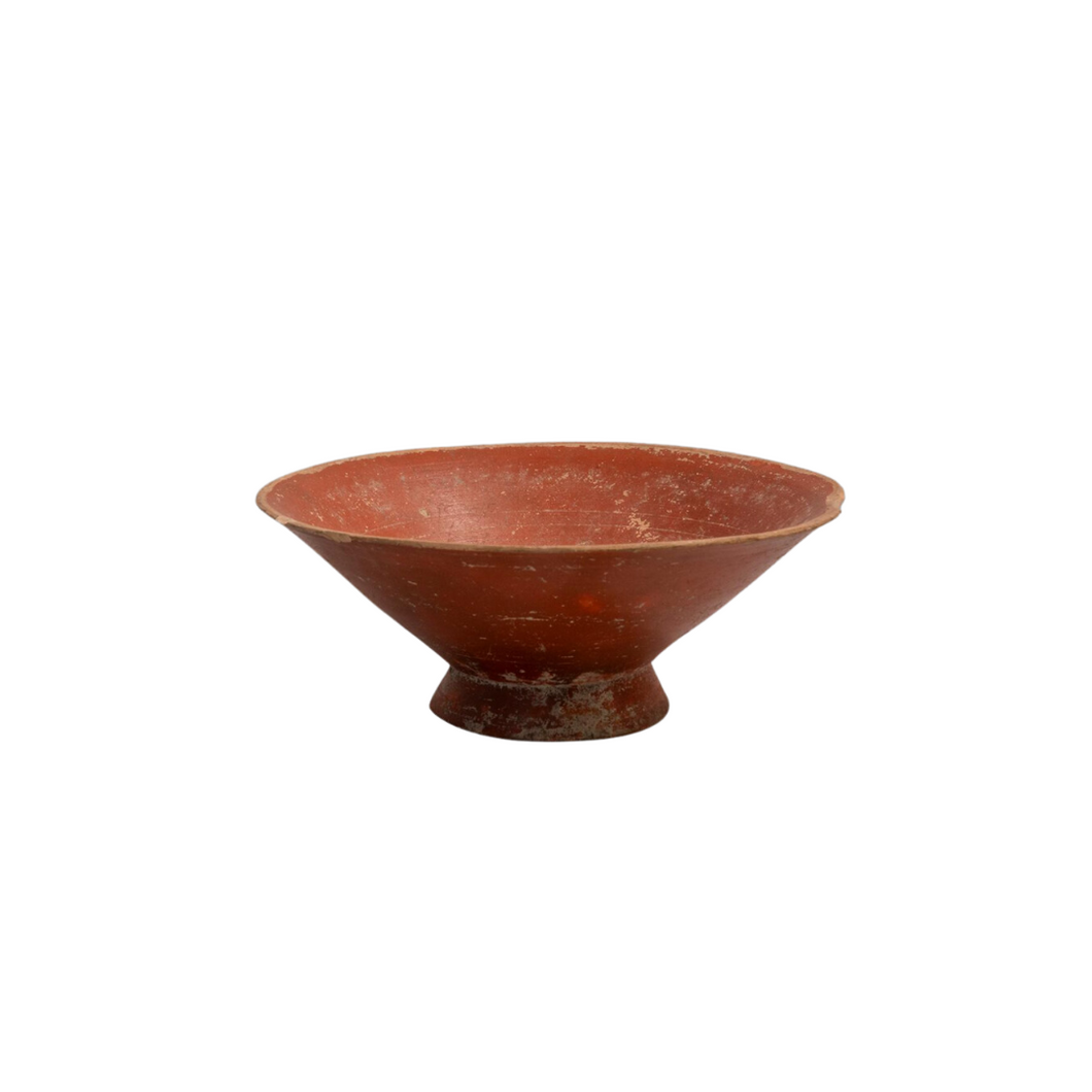 Ancient Roman North Africa Redwood Footed Bowl C. 2nd Century AD.