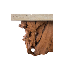Load image into Gallery viewer, Fossilized Stone Slab Console Table
