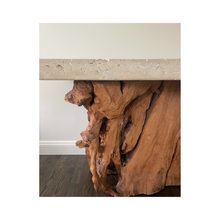 Load image into Gallery viewer, Fossilized Stone Slab Console Table
