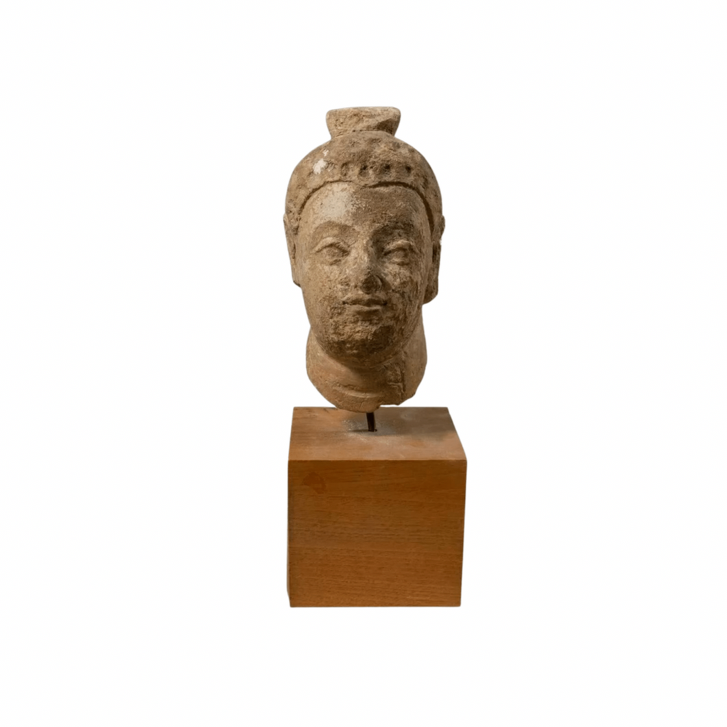 Gandharan Stucco Buddha Head Fragment
