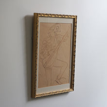 Load image into Gallery viewer, Arthur Gerlach Drawing of a Minstrel
