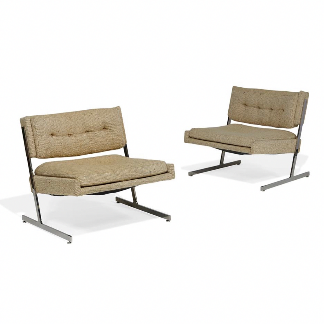 Harvey Probber (1922-2003) for Harvey Probber, Inc. Pair of Lounge Chairs
