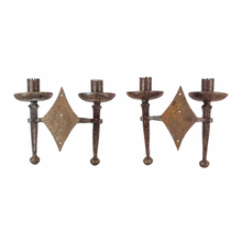 Load image into Gallery viewer, Pair of French Iron Wall Sconces
